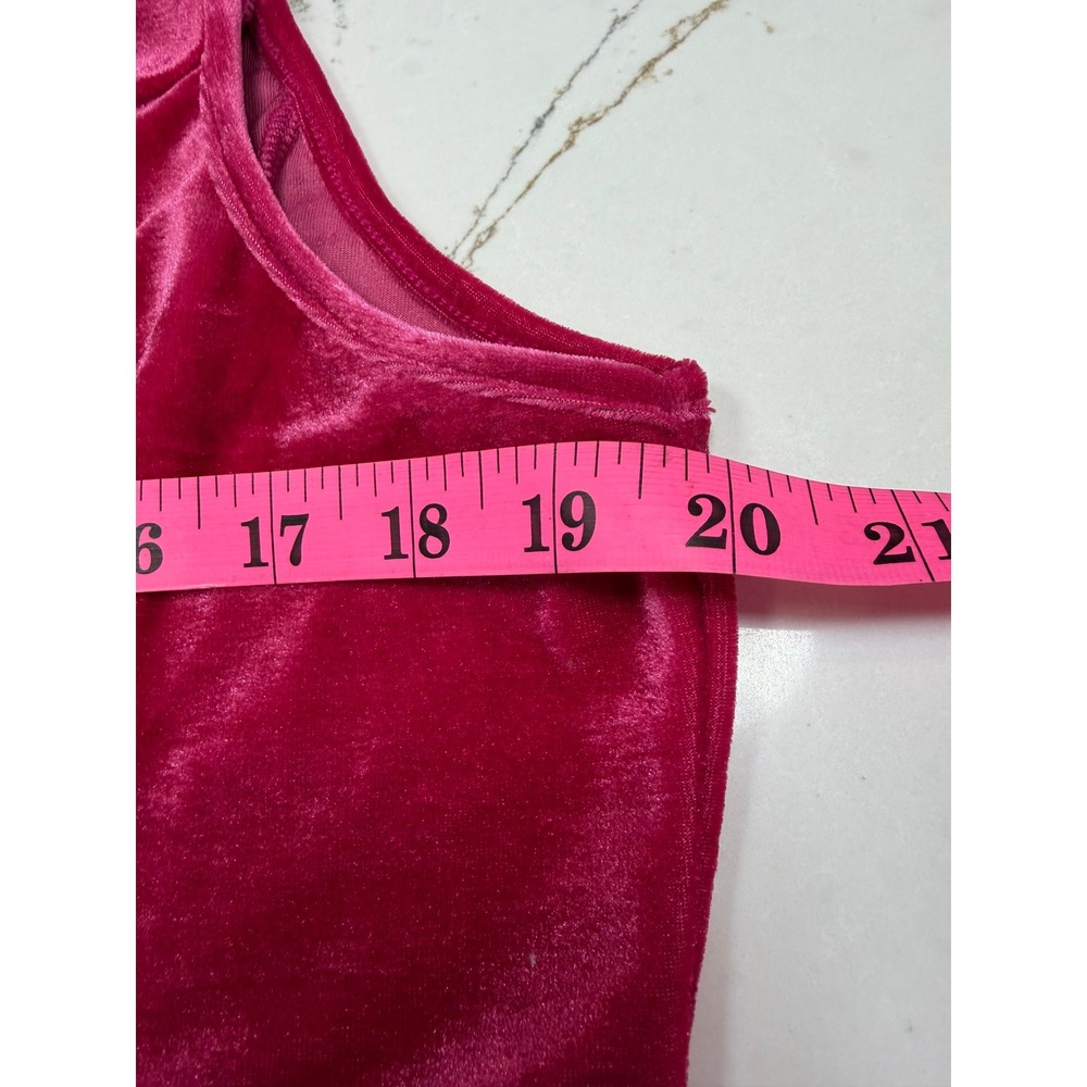 Vintage Style Magenta Pink Velvet Button Front Vest Waistcoat Womens Large  NWOT - Picture 6 of 10